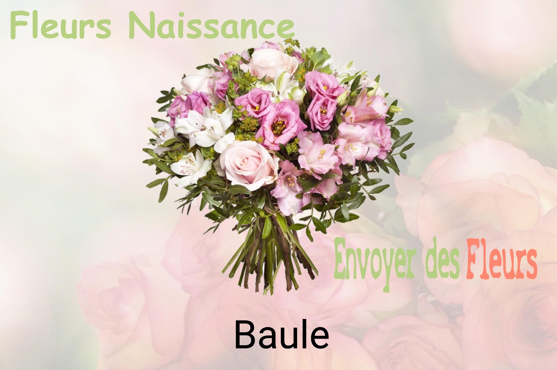 Bouquet de fleurs de naissance livré à Baule